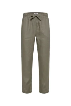 Damen CAMP DAVID & SOCCX Klassische Leinenhose mit Elastikbund desert olive | XXXL