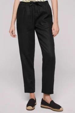 Damen CAMP DAVID & SOCCX Klassische Leinenhose mit Elastikbund | XXXL