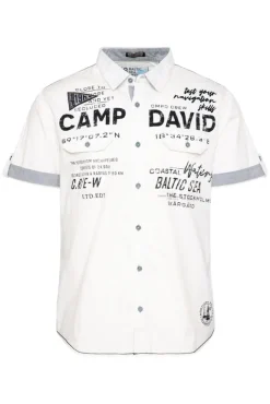 Herren CAMP DAVID & SOCCX Kurzarmhemd mit Klappentaschen und Prints