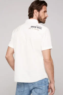 Herren CAMP DAVID & SOCCX Kurzarmhemd mit Logo-Applikationen