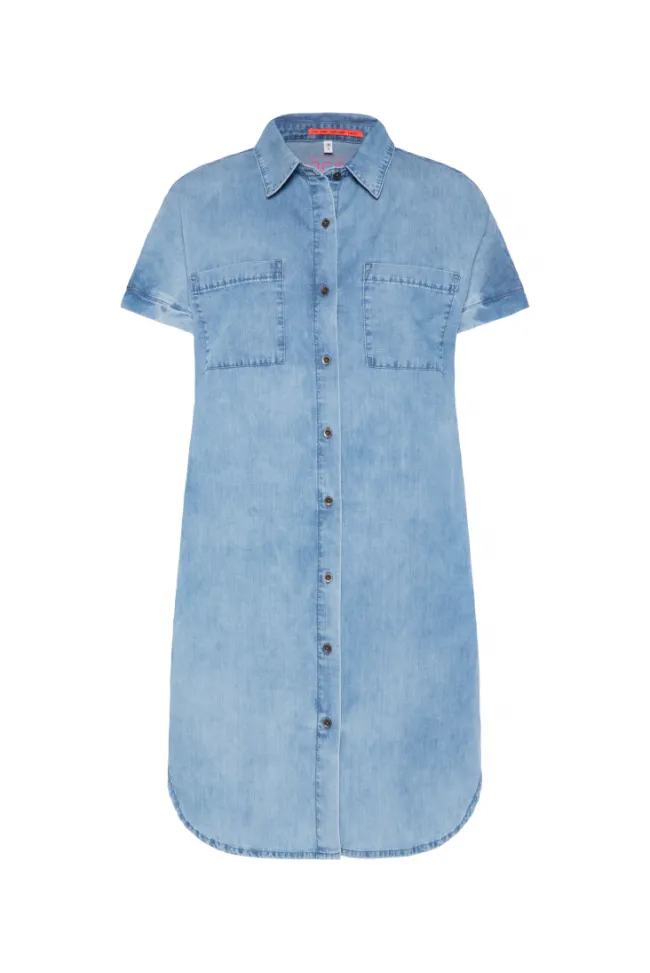Damen CAMP DAVID & SOCCX Kurzes Jeansblusenkleid mid blue wash | XS