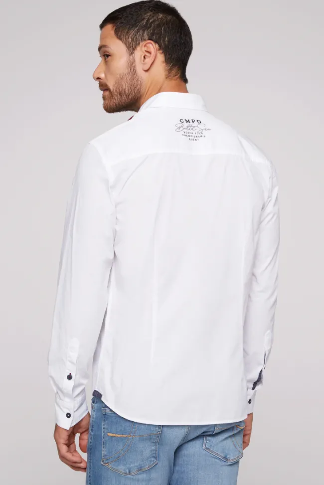 Herren CAMP DAVID & SOCCX Langarmhemd mit Color-Blocking und Artworks