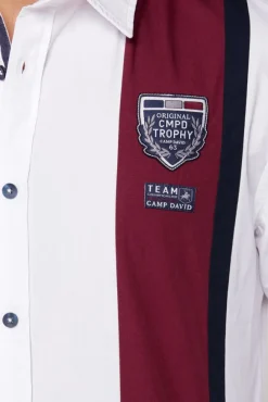 Herren CAMP DAVID & SOCCX Langarmhemd mit Color-Blocking und Artworks