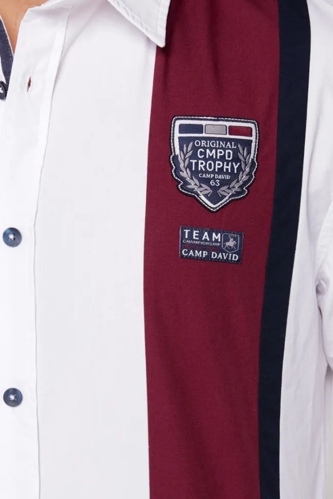 Herren CAMP DAVID & SOCCX Langarmhemd mit Color-Blocking und Artworks