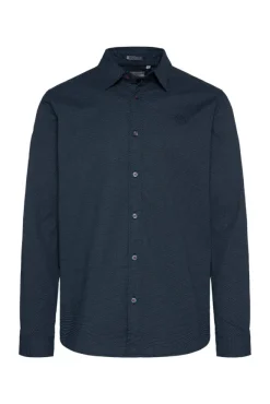 Herren CAMP DAVID & SOCCX Langarmhemd mit filigranen All Over Print blue navy