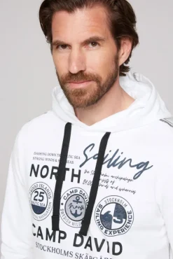 Herren CAMP DAVID & SOCCX Langarmshirt mit Kapuze und Print
