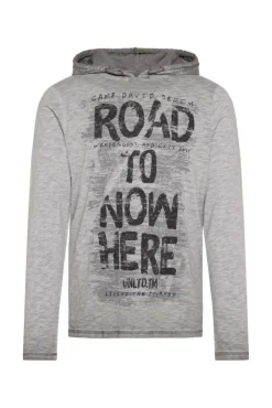 Herren CAMP DAVID & SOCCX Langarmshirt mit Kapuze und Vintage Print | 4XL