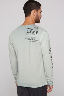 Herren CAMP DAVID & SOCCX Langarmshirt mit Twill-Patches und Artworks