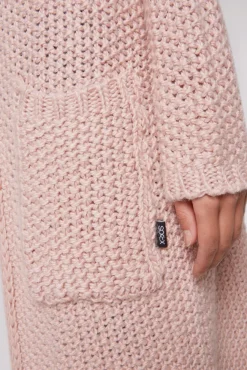 Damen CAMP DAVID & SOCCX Langer Cardigan mit Perlmuster rose blush