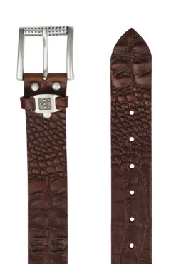 Herren CAMP DAVID & SOCCX Ledergürtel im Used Look dark brown