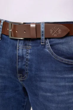 Herren CAMP DAVID & SOCCX Ledergürtel mit matter Dornschließe