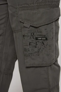 Herren CAMP DAVID & SOCCX Leichte Cargohose mit Label Prints