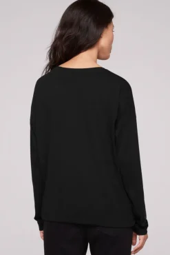 Damen CAMP DAVID & SOCCX Longsleeve mit Logo Prints und verstellbaren Elastiksaum