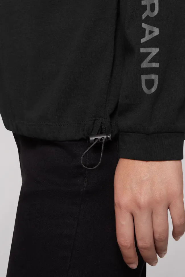 Damen CAMP DAVID & SOCCX Longsleeve mit Logo Prints und verstellbaren Elastiksaum