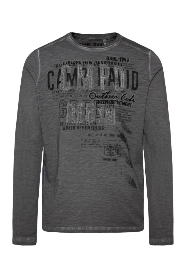 Herren CAMP DAVID & SOCCX Longsleeve mit Tapes und Logo-Applikationen