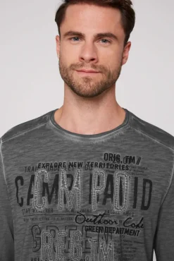 Herren CAMP DAVID & SOCCX Longsleeve mit Tapes und Logo-Applikationen