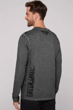 Herren CAMP DAVID & SOCCX Longsleeve mit Tapes und Logo-Applikationen