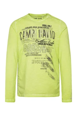 Herren CAMP DAVID & SOCCX Longsleeve mit Tapes und Logo-Applikationen poison ivy