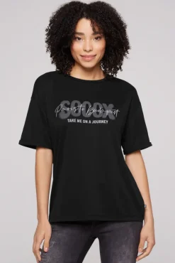 Damen CAMP DAVID & SOCCX Oversized T-Shirt mit Logo Artwork