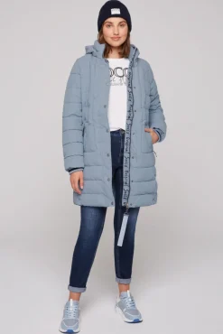 Damen CAMP DAVID & SOCCX Peached Parka mit abtrennbarer Kapuze cool grey