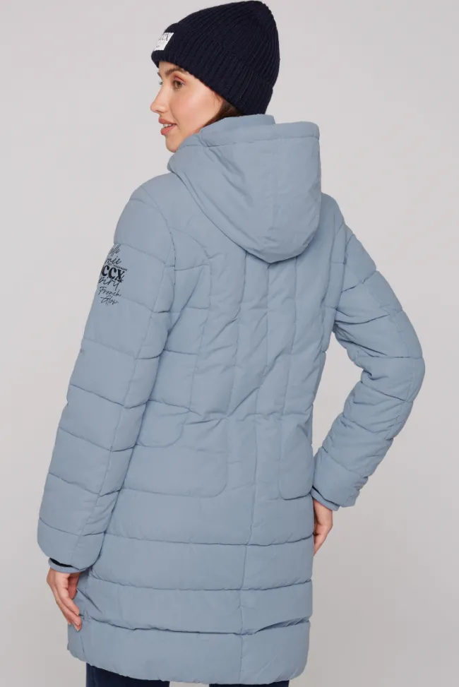 Damen CAMP DAVID & SOCCX Peached Parka mit abtrennbarer Kapuze cool grey