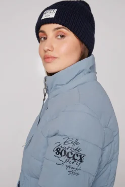 Damen CAMP DAVID & SOCCX Peached Parka mit abtrennbarer Kapuze cool grey