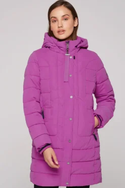 Damen CAMP DAVID & SOCCX Peached Parka mit abtrennbarer Kapuze iced berry