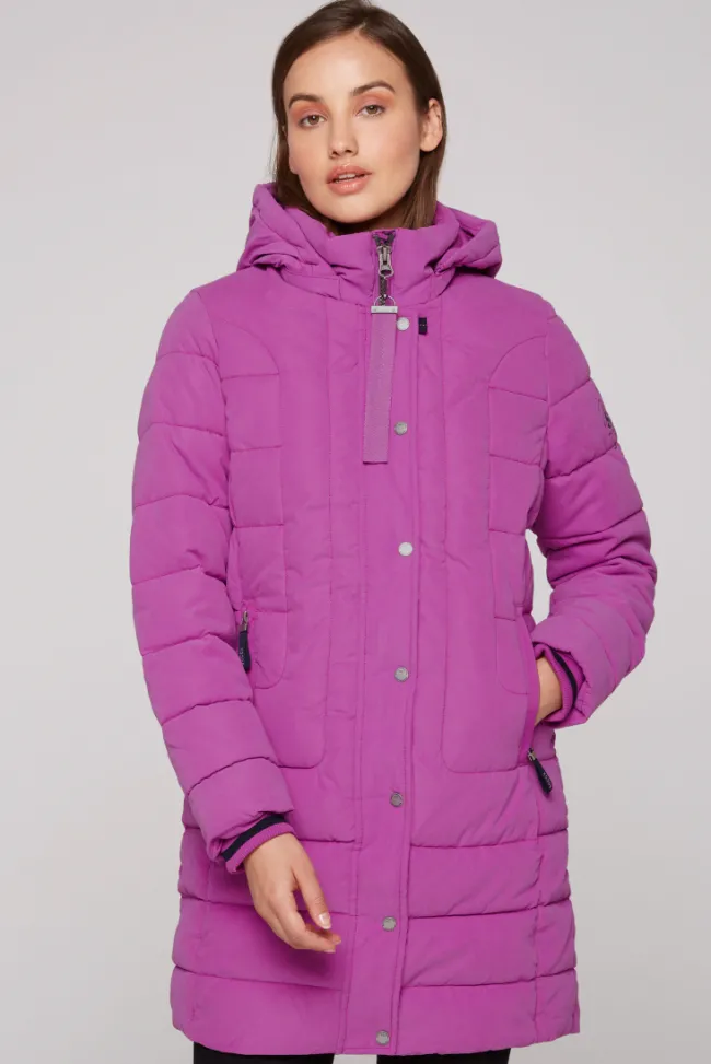 Damen CAMP DAVID & SOCCX Peached Parka mit abtrennbarer Kapuze iced berry