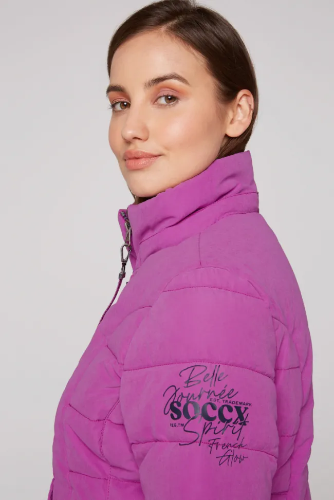 Damen CAMP DAVID & SOCCX Peached Parka mit abtrennbarer Kapuze iced berry