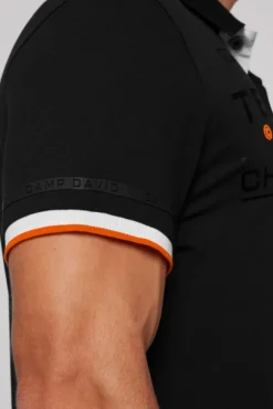 Herren CAMP DAVID & SOCCX Pikee-Polo mit Flockprint