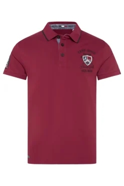 Herren CAMP DAVID & SOCCX Pikee-Polo mit Label Patches und Stickereien