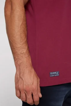 Herren CAMP DAVID & SOCCX Pikee-Polo mit Label Patches und Stickereien