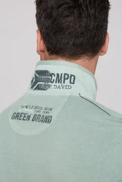 Herren CAMP DAVID & SOCCX Pikee-Polo mit Logo-Applikationen