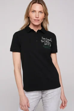 Damen CAMP DAVID & SOCCX Pikee-Polo mit Rücken-Artwork