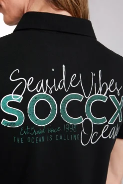 Damen CAMP DAVID & SOCCX Pikee-Polo mit Rücken-Artwork
