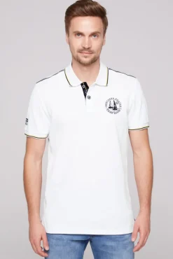 Herren CAMP DAVID & SOCCX Pikee-Polo mit Tipping-Effekten