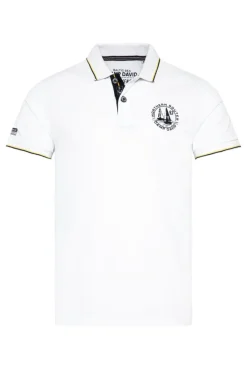Herren CAMP DAVID & SOCCX Pikee-Polo mit Tipping-Effekten
