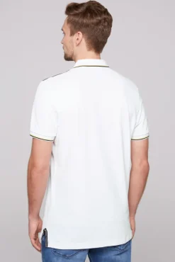 Herren CAMP DAVID & SOCCX Pikee-Polo mit Tipping-Effekten