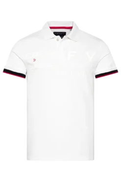 Herren CAMP DAVID & SOCCX Pikee-Polo mit tonigem Rubber Artwork