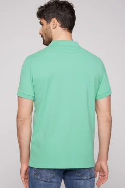 Herren CAMP DAVID & SOCCX Pikee-Poloshirt mit Sailing Print sea green | L