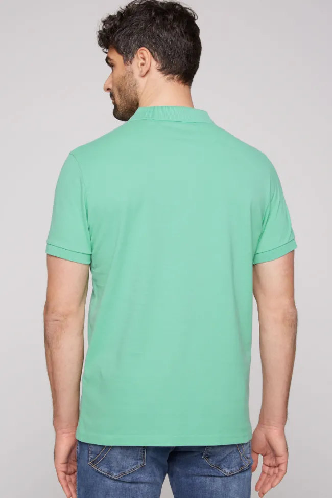 Herren CAMP DAVID & SOCCX Pikee-Poloshirt mit Sailing Print sea green | L
