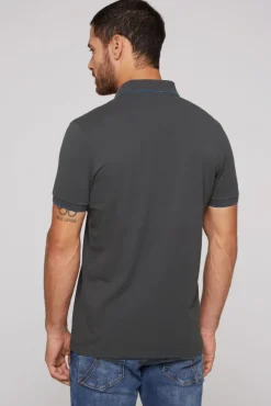 Herren CAMP DAVID & SOCCX Poloshirt aus Pikee mit Print Artwork | S