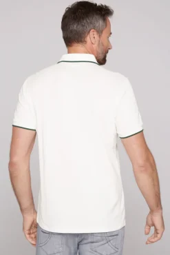 Herren CAMP DAVID & SOCCX Poloshirt aus Pikee mit Rubber Print