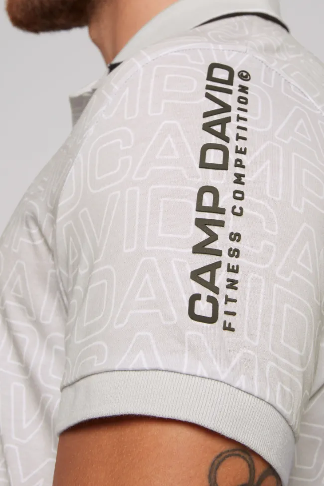 Herren CAMP DAVID & SOCCX Poloshirt mit All Over Print