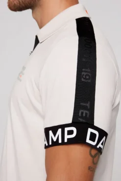 Herren CAMP DAVID & SOCCX Poloshirt mit Zipper und reflektierenden Prints