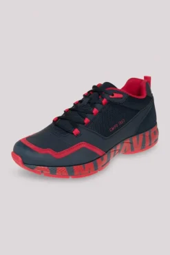 Herren CAMP DAVID & SOCCX Power Sneaker im Materialmix mit XL-Logo navy / red