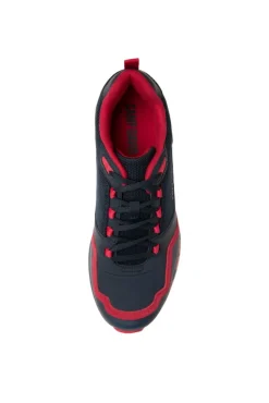 Herren CAMP DAVID & SOCCX Power Sneaker im Materialmix mit XL-Logo navy / red