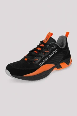 Herren CAMP DAVID & SOCCX Premium Sneaker im Knit-Design mit 3D-Rubber-Elementen