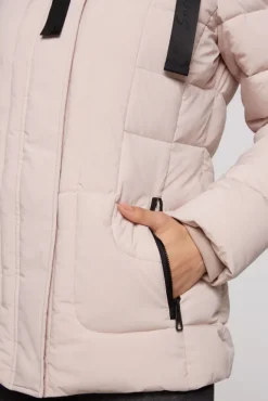 Damen CAMP DAVID & SOCCX Puffer-Jacke mit abtrennbarer Kapuze light beige