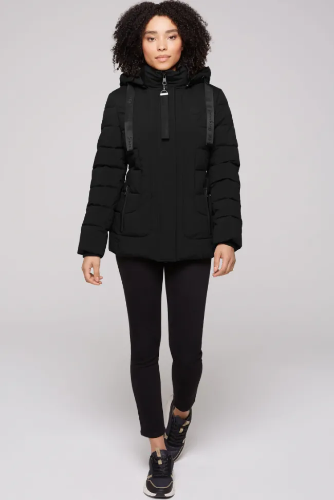 Damen CAMP DAVID & SOCCX Puffer-Jacke mit abtrennbarer Kapuze